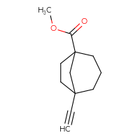 Chemical structure of methyl 5-ethynylbicyclo[3.2.1]octane-1-carboxylate - CSSB02516805669