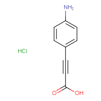 Chemical structure of 3-(4-aminophenyl)prop-2-ynoic acid hydrochloride - CSSB20963516012