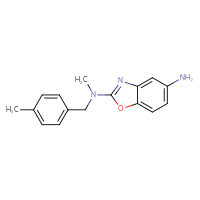 Chemical structure of N2-methyl-N2-[(4-methylphenyl)methyl]-1,3-benzoxazole-2,5-diamine - CSSB00000725225