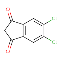 Chemical structure of 5,6-dichloro-2,3-dihydro-1H-indene-1,3-dione - CSSB00021237929