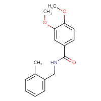 Chemical structure of 3,4-dimethoxy-N-[(2-methylphenyl)methyl]benzamide - CSSB00048287241