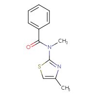 Chemical structure of N-methyl-N-(4-methyl-1,3-thiazol-2-yl)benzamide - CSSB00103341414