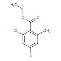 Chemical structure of ethyl 4-bromo-2-chloro-6-methylbenzoate - CSSB00010752722