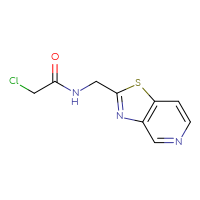 Chemical structure of 2-chloro-N-({[1,3]thiazolo[4,5-c]pyridin-2-yl}methyl)acetamide - CSSB21332079650