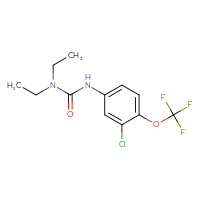 Chemical structure of 1-[3-chloro-4-(trifluoromethoxy)phenyl]-3,3-diethylurea - CSSB00034947666