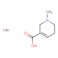Chemical structure of 1-methyl-1,2,5,6-tetrahydropyridine-3-carboxylic acid hydrobromide - CSSB00102515647