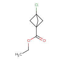 Chemical structure of ethyl 3-chlorobicyclo[1.1.1]pentane-1-carboxylate - CSSB07093260905