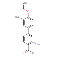 Chemical structure of 1-{3-amino-4'-ethoxy-3'-methyl-[1,1'-biphenyl]-4-yl}ethan-1-one - CSSB06593797991