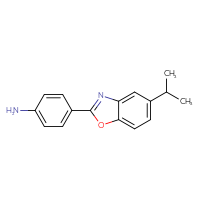 Chemical structure of 4-[5-(propan-2-yl)-1,3-benzoxazol-2-yl]aniline - CSSB00102548221
