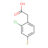 Chemical structure of 2-(2-chloro-4-fluorophenyl)acetic acid - CSSB00000690284