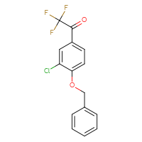 Chemical structure of 1-[4-(benzyloxy)-3-chlorophenyl]-2,2,2-trifluoroethan-1-one - CSSB00038113406
