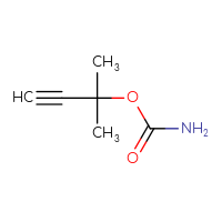 Chemical structure of 2-methylbut-3-yn-2-yl carbamate - CSSB00000011936