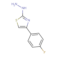 Chemical structure of 4-(4-fluorophenyl)-2-hydrazinyl-1,3-thiazole - CSSB00011211905