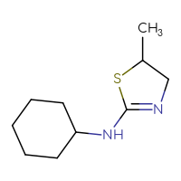 Chemical structure of N-cyclohexyl-5-methyl-4,5-dihydro-1,3-thiazol-2-amine - CSSB00000182597