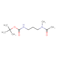 Chemical structure of tert-butyl N-[3-(N-methylacetamido)propyl]carbamate - CSSB00042964548