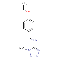 Chemical structure of N-[(4-ethoxyphenyl)methyl]-1-methyl-1H-1,2,3,4-tetrazol-5-amine - CSSB00046133099