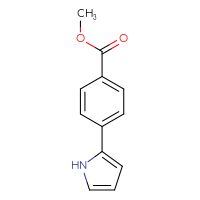 Chemical structure of methyl 4-(1H-pyrrol-2-yl)benzoate - CSSB00010169961