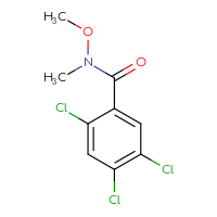 Chemical structure of 2,4,5-trichloro-N-methoxy-N-methylbenzamide - CSSB02132096653