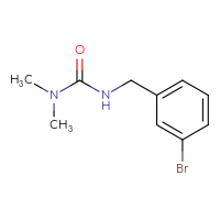 Chemical structure of 1-[(3-bromophenyl)methyl]-3,3-dimethylurea - CSSB00011597719