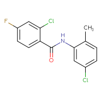 Chemical structure of 2-chloro-N-(5-chloro-2-methylphenyl)-4-fluorobenzamide - CSSB00027966098