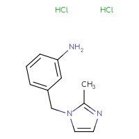 Chemical structure of 3-[(2-methyl-1H-imidazol-1-yl)methyl]aniline dihydrochloride - CSSB00000750599
