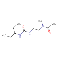 Chemical structure of N-methyl-N-(2-{[(pentan-3-yl)carbamoyl]amino}ethyl)acetamide - CSSB21432453475