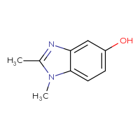 Chemical structure of 1,2-dimethyl-1H-1,3-benzodiazol-5-ol - CSSB00009882094