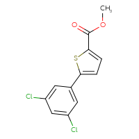 Chemical structure of methyl 5-(3,5-dichlorophenyl)thiophene-2-carboxylate - CSSB00161187612