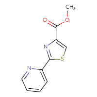 Chemical structure of methyl 2-(pyridin-2-yl)-1,3-thiazole-4-carboxylate - CSSB00011654488