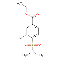 Chemical structure of ethyl 3-bromo-4-(dimethylsulfamoyl)benzoate - CSSB02008245941