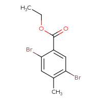 Chemical structure of ethyl 2,5-dibromo-4-methylbenzoate - CSSB00038778235