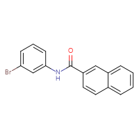 Chemical structure of N-(3-bromophenyl)naphthalene-2-carboxamide - CSSB00026305868