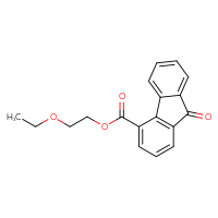 Chemical structure of 2-ethoxyethyl 9-oxo-9H-fluorene-4-carboxylate - CSSB00121687847