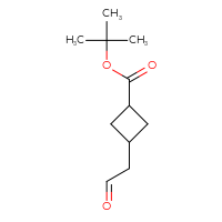 Chemical structure of tert-butyl 3-(2-oxoethyl)cyclobutane-1-carboxylate - CSSB00102955009