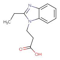 Chemical structure of 3-(2-ethyl-1H-1,3-benzodiazol-1-yl)propanoic acid - CSSB00000176997