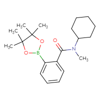 Chemical structure of N-cyclohexyl-N-methyl-2-(4,4,5,5-tetramethyl-1,3,2-dioxaborolan-2-yl)benzamide - CSSB00138413921