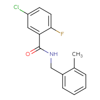 Chemical structure of 5-chloro-2-fluoro-N-[(2-methylphenyl)methyl]benzamide - CSSB00000396478