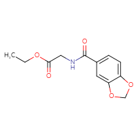 Chemical structure of ethyl 2-[(2H-1,3-benzodioxol-5-yl)formamido]acetate - CSSB00000590257