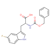 Chemical structure of (2R)-2-{[(benzyloxy)carbonyl]amino}-3-(5-fluoro-1H-indol-3-yl)propanoic acid - CSSB20563222614