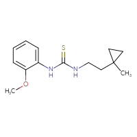 Chemical structure of 1-(2-methoxyphenyl)-3-[2-(1-methylcyclopropyl)ethyl]thiourea - CSSB02004873812