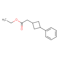 Chemical structure of ethyl 2-(3-phenylcyclobutyl)acetate - CSSB00044483698