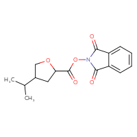 Chemical structure of 1,3-dioxo-2,3-dihydro-1H-isoindol-2-yl 4-(propan-2-yl)oxolane-2-carboxylate - CSSB15009171754