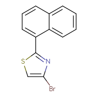 Chemical structure of 4-bromo-2-(naphthalen-1-yl)-1,3-thiazole - CSSB00012563111
