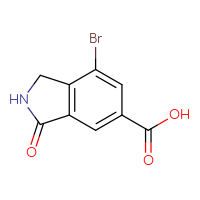 Chemical structure of 7-bromo-3-oxo-2,3-dihydro-1H-isoindole-5-carboxylic acid - CSSB00015641576