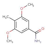Chemical structure of 3,5-dimethoxy-4-methylbenzamide - CSSB00000162011