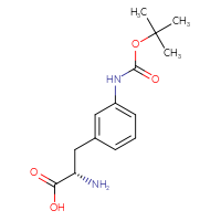 Chemical structure of (2S)-2-amino-3-(3-{[(tert-butoxy)carbonyl]amino}phenyl)propanoic acid - CSSB00015261863
