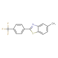 Chemical structure of 5-methyl-2-[4-(trifluoromethyl)phenyl]-1,3-benzothiazole - CSSB21253047674