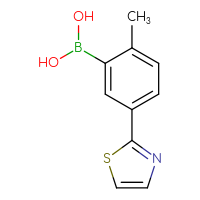 Chemical structure of [2-methyl-5-(1,3-thiazol-2-yl)phenyl]boronic acid - CSSB00010144275