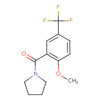 Chemical structure of 1-[2-methoxy-5-(trifluoromethyl)benzoyl]pyrrolidine - CSSB06476432667