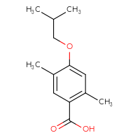 Chemical structure of 2,5-dimethyl-4-(2-methylpropoxy)benzoic acid - CSSB00055426359